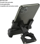 FORTE GT 2084-12 Ayarlı 4 Köşe Destekli Alüminyum Bisiklet Motosiklet Gidon Telefon Tutacağı - 7