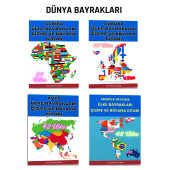 Dünya Bayrakları Çizme ve Boyama Kitap Seti (4 Kitap) - 2