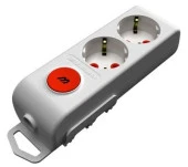 Mutlusan Ri-Tech İkili Anahtarlı Topraklı Grup Priz (Çocuk Korumalı)(Klemensli) - 1