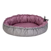 Pet Comfort Sunflower Kedi ve Köpek Yatağı Çift Taraflı Pembe/Gri 85cm - 1