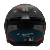 KASK LS2 STREAM 2 ROAD MAT SİYAH-GRİ-MAVİ-KIRMIZI - 2