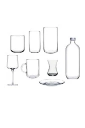 Paşabahçe iconic 43 parça kadeh su meşrubat bardağı çeyiz seti takımı thumbnail 2