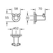 VitrA Ilia A44391 İkili Askı, Krom thumbnail 5