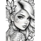 Güzel Kadınlar Tattoo Boyama Kitap Seti (3 Kitap) - 3