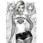 Güzel Kadınlar Tattoo Boyama Kitap Seti (3 Kitap) - 5