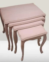 Zigon Sehpa 90366 Model Kayın Aslan Oyma Ayak Lüks 4'lü Yüksek Ayak HAM El yapım thumbnail 1