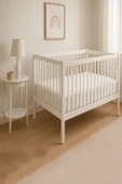 2 Adet 50 x 90 x 10 cm Anne Yanı Lastikli Penye Kumaş Bebek Çarşafı - 6