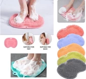 Pratik Vantuzlu Banyo Sırt Fırçası ve Masaj Matı - 2