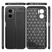 Xiaomi Redmi Note 11E Kılıf Zore Deri Görünümlü Niss Silikon Kapak thumbnail 3