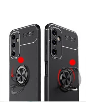 Samsung Galaxy A14 Kılıf Zore Yüzüklü Ravel Silikon Kapak thumbnail 4