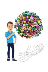 Erkeklere Özel 6 Adet  Terlik Süsü (Karışık Gönderim) Tüm Terliklere Uyumlu - 1