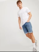 JACK JONES Rick Model Likralı Erkek Kot Şort 12250168 - 8