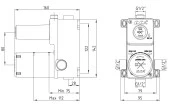 ECA Luna Ankastre Banyo Bataryası Sıva Altı Grubu 2 Yollu Altın Renkli 102866201 - 2