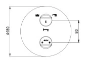 ECA Myra Ankastre Banyo Bataryası Sıva Üstü 3 Yollu Mat Beyaz 102167333C4-Y thumbnail 2