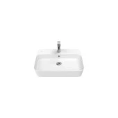 Creavit Loop Tezgah Üstü Dikdörtgen Çanak Lavabo 60 cm Beyaz LP061-00CB00E-0000 - 2