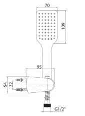 ECA Tiera Banyo Mafsallı Duş Seti Üst Takımı PVC Spiralli 102117384 - 2