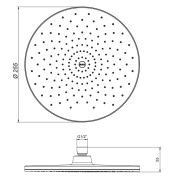 ECA Dalia Banyo Kare Duş Başlığı 25x25 Mat Siyah 102145066C1 - 2