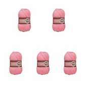 Ören Bayan Favori Örgü İpi Pembe (146) 5'Li Paket - 1