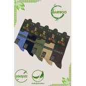 Bambu Erkek Soket Düz Uzun Çorap Klasik Yazlık Dikişsiz 5'li Premium Set - 5
