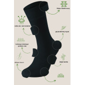 Bambu Erkek Soket Düz Uzun Çorap Klasik Yazlık Dikişsiz 5'li Premium Set - 4