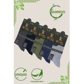 Bambu Erkek Soket Düz Uzun Çorap Klasik Yazlık Dikişsiz 5'li Premium Set - 5