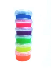 Hayal Sepeti  6 Renk seçenekli Neon Fosforlu Hazır Slime - Hazır Slaym Oyunu 6x130gr Toplam 750gr - 2