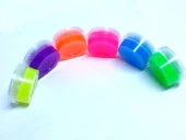Hayal Sepeti  6 Renk seçenekli Neon Fosforlu Hazır Slime - Hazır Slaym Oyunu 6x130gr Toplam 750gr - 3