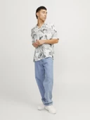 JACK JONES Erkek Kısa Kollu Çiçek Desenli Gömlek 12249210 - 2