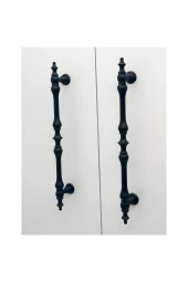 Şehzade Mat Siyah Mobilya Dolap Mutfak Çekmece Kulpu 224 Mm ( 22.4 Cm ) 5 Adet - 1