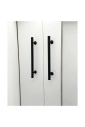 Mobilya Dolap Kulpu Mutfak Çekmece Kulpu Çizgili Dal Siyah 128 Mm ( 12,8 Cm ) 10 Adet thumbnail 3