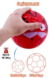 Hentbol Topu Renkli Parlak Katman Mini Futbol Topu No:1 İç Mekan Minik Top - 3