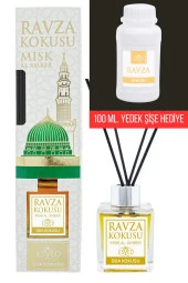 Medine Ravza Kokusu 100 Ml Çubuklu Oda Kokusu Medine Ravza Kokusu 100 ml. yedek dolum şişesi hediyeli thumbnail 1