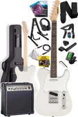 Midex TLX-50WH-30AMP Tele Kasa Gül Klavye 2 Single-Coil 30W Amfili Elektro Gitar thumbnail 2