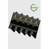 Bambu Erkek Çorap Klasik Soket Düz Uzun Yazlık Dikişsiz 5'li Kutulu Premium Set - 5