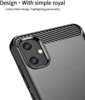 Samsung Galaxy A05 4g Tpu Kılıf Karbon Fiber Doku Telefon Kılıfı Mofı Jk Tpu Serisi-1 Mavi - 4