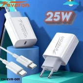Samsung, Xiaomi 25W Hızlı ve Süper Hızlı Şarj Cihazı TypeC TypeC Kablolu Everon EVR001 - 5