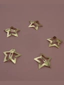 5'li Yıldızlı Sarı Çıtçıt Toka Gold Renk Metal Yıldız Toka 3 cm - 1