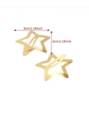 5'li Yıldızlı Sarı Çıtçıt Toka Gold Renk Metal Yıldız Toka 3 cm - 2