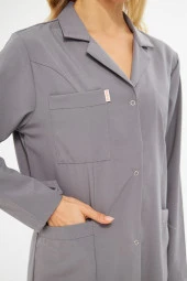 Hastane Önlüğü Alpaka Bayan Gri - 8