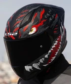 LS2 Rapıd 2 Race Kaıju Fullface Motosiklet Kaskı Siyah Camlı thumbnail 2