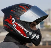 LS2 Rapıd 2 Race Kaıju Fullface Motosiklet Kaskı Gri Camlı thumbnail 3