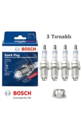 Bosch  BMW 7 E38 4 ADET Buji Takımı 3 Tırnak 1992 1993 1994 1995 1996 1997 1998 1999 2000 2001 UYUMLU - 1
