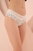 Pembe Beyaz Beli Dantelli 2li Hipster Külot thumbnail 4