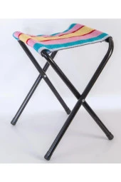 CMCPamir Satış Metal Katlanır Tabure Piknik Balıkçı Plaj Kamp Taburesi 4 Adet - 2