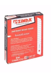 zimakMaket Bıçağı Yedeği Dar 9mmx0.4mm 100 lü Zmk 1489 0379 4892 - 1