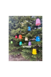 Ağaç Feneri 10 Adet Rengarenk Bahçe Aydınlatma Dekoru Su Geçirmez Alaçatı Lamba Bahçe Işıkları - 1