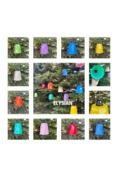 Ağaç Feneri 10 Adet Rengarenk Bahçe Aydınlatma Dekoru Su Geçirmez Alaçatı Lamba Bahçe Işıkları - 3