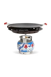 gülsan Portatif Tüplü Sac Kavurma Gözleme Ekmek Yufka Sacı Katmer Sacı 45cm - 1