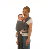 Bebek Sling Kanguru Esnek Wrap Sling Bebek Taşıma Şalı %100 Pamuk Sertifikalı Sling Antrasit Gri - 1