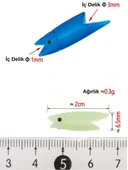 Eagenset Silikon Balık Kafası Yapay Yem Olta Takımı, Çapari, Jig, Yapım Malzemesi 2 cm 5 Adet - 7
